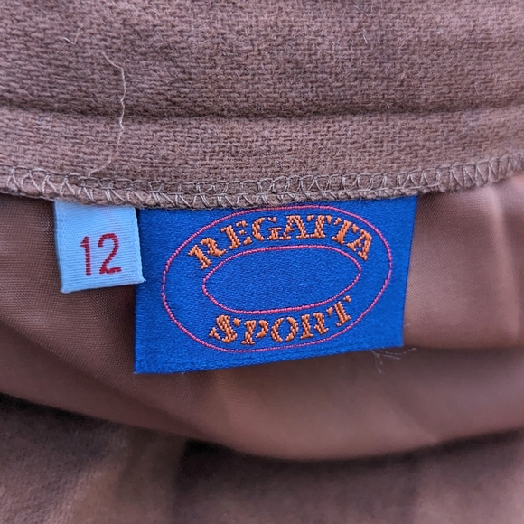 1980's CINNAMON WOOL SKIRT 80's midi M - Picture 9 of 10